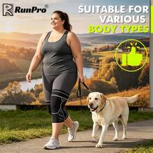 RPPR 1 Pair Extra Large High Elasticity Anti-Roll Heavy Duty Compression Knee Sleeves, Breathable Comfortable Plus Size Knee Support, Unisex Super Large Knee Braces, Black/Grey/Blue, XL-3XL, Suitable For Weight Up To 300 Lbs/136 Kg - Multicolor - View 7