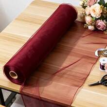1 Roll 50m Wedding Arch Hanging Curtain Fabric, Made Of Red Fabric, Suitable For Decorating Wedding Parties, Tables, Ceilings And Holiday Backdrops. Wedding Decoration, Party Backdrop, Romantic Decoration, Decorative Panel, Smooth Texture, High-Quality Curtain, Hanging Curtain, Backdrop Panel, Event Planner, Holiday Shopper - View 5