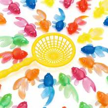 14pcs Set - Realistic Goldfish Floating Set With Fish Tail Decor, Made Of Lifelike Plastic Material, Suitable For Indoor/Outdoor Use, No Battery Required, Perfect Accessory For Summer Pool Party Or Bathtub Entertainment - A - View 5