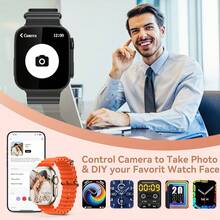 Smart Watch + Bluetooth Headset, Unisex, Multifunctional, Suitable For Gift Giving. - Black - View 4