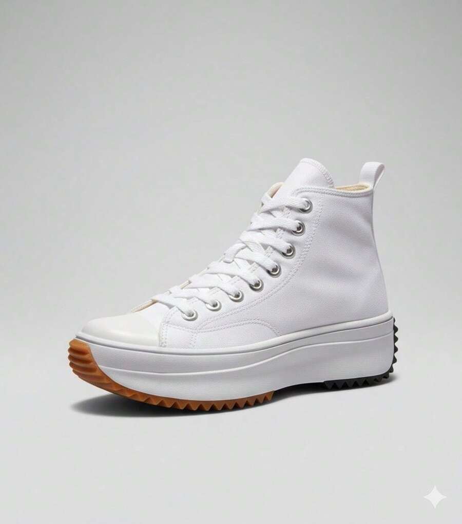 Stylish, Lightweight, Comfortable Casual Platform Sneakers With A Star Design. - Boot/white - View 1