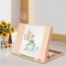 Lightweight Wood Tabletop Easel, 0-80° Adjustable Foldable Sketch Drawing Board Stand For Artist Art Studio Hobbyists - 46.8*36*35.8cm - View 9