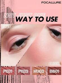 FOCALLURE 6g Multi-Use Cream Blush Stick For Lips And Cheeks, Lightweight Airy Texture, Buttery Smooth Blendable Finish, Natural Look, 12-Hour Long-Lasting Waterproof, Blush Lipstick Eyeshadow All-In-One - #NU02 - View 6