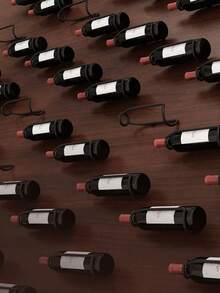 Wall-Mounted Wine Rack - Metal Wine Bottle Display Rack, With Fixing Accessories, Wall-Mounted Wine Bottle Storage Rack, For Storing Beverage Bottles/Wine Bottles - Multicolor - View 4