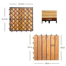 [Free Shipping] 27 Pieces Acacia Wood Interlocking Patio Deck Tile-XY332704 - FXCWQVB6OA5H90 - View 4