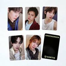 5pcs CTS Album Merchandise Photo Card Set, Includes CORTI S Photo Cards, COER Support Collection Cards, CORTI S Album Plush Pendant Matching Photo Cards, Selfie Cards, CTS Member Collection Cards, Suitable For Collection, Account Decoration, Support Check-In, Gift Giving, COER Exclusive Merchandise - GREENGREEN Album Merchandise - View 5