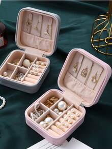 Jewelry Travel Organizer Box, DIY Bow Jewelry Box, Large Capacity Jewelry Organizer Box, Jewelry Storage Box, Multifunctional Jewelry Display Box, Jewelry Collection And Storage, Compact Jewelry Box, Earring, Necklace, Ring Storage - Multicolor - View 6