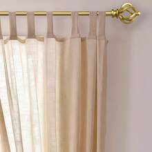 1 Set 18-120 Inch Black Gold Brown Curtain Rod, Suitable For Windows, Heavy Duty Metal Adjustable Curtain Rod With Brackets And New Hollow Design Curtain Rod Finials - Gold-a Set - View 2