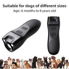 Repelente de Perros Ultrasónico Portátil con Luz LED Intermitente, Recargable, Entrenamiento y Disuasión de Perros Agresivos, Adecuado para Todas las Razas, Repelente de Perros Ultrasónico de Doble Cabezal con Modo Intermitente de Alta Frecuencia, Operación de Una Sola Tecla, Recargable por USB, Dispositivo Compacto de Control de Ladridos, Adecuado para al Aire Libre y Entrenamiento de Perros - Multicolor - Ver 7