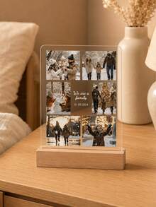 Customized Music Plaque, Customized Photo Frame, Personalized Acrylic Photo Plaque Frame, Suitable For Women, Men, Her, Girlfriend, Boyfriend, Couples, Wife, Mom, Dad Personalized Anniversary Birthday Gift, Glass Art - Multicolor - View 2