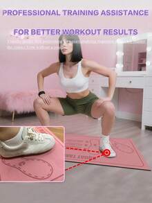 Multifunctional Squat Mat With Foot Position To Prevent Knee Injuries Thickened Base Anti Slip Squat Mat For Pilates Lovers Aesthetic Workout Squat Pad Suitable For Apartment Floor Exercises Home Exercise Pilates Gym Workout Equipment Work Out - Step Pad - View 4