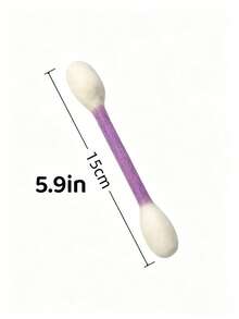 1pc Catnip Filled Anti-Bite Felt Cat Teaser Stick Toy, Cute Cotton Swab Shaped Catnip Interactive Toy, Suitable For Home Play, Used For Indoor Cat Games - Multicolor - View 5