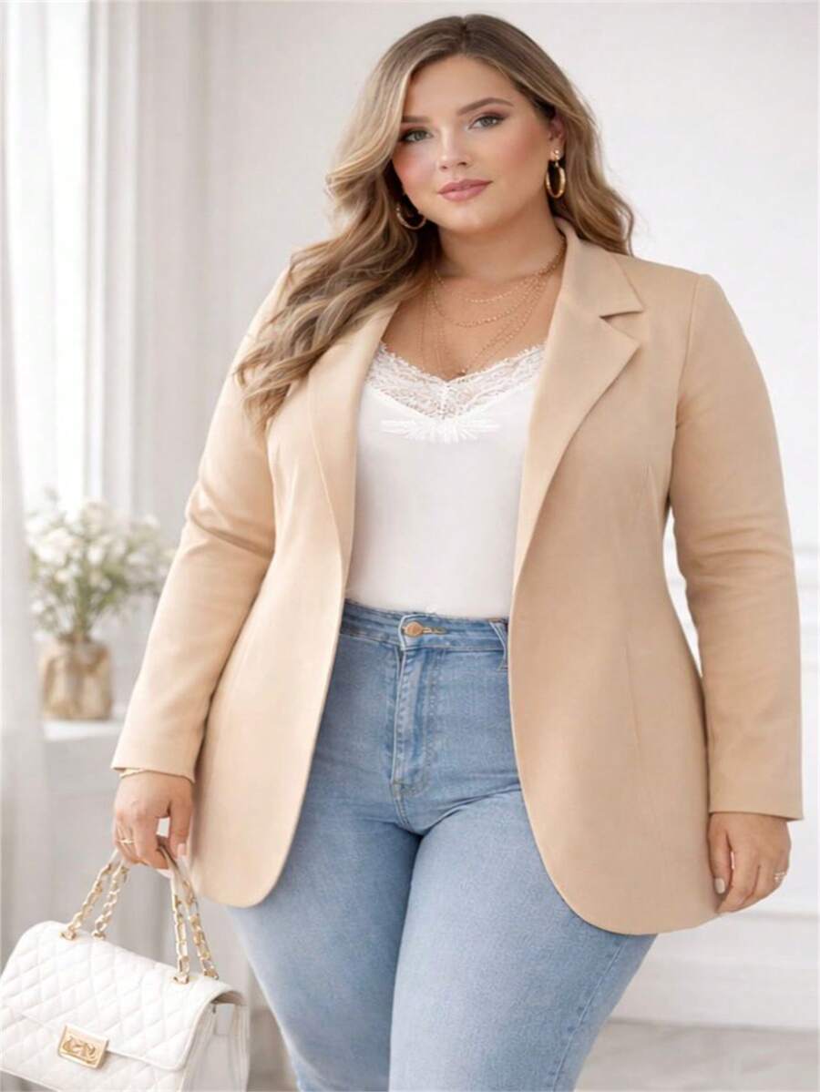 Women's Max Blazer Plus Size G1 G2 G3 - Beige E - Ver 1