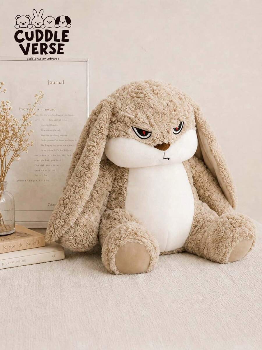 11.81in Lop-Eared Rabbit Plush Toy-Super Soft And Fluffy .Silicone Doll Full Silicone Body Plush Anime Figure Stuffed Animal Teddy Bear Plushies Office Desk Accessories Room Decor Halloween Squishy Squishies - Multicolor - View 1
