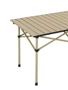 CAMEL CROWN Outdoor Folding Table, Aluminum Alloy Picnic Table, Camping Table Set, Egg Roll Table Set, Outdoor Camping Table And Chairs. - Pale Yellow - View 2