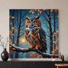 500pcs Adult Mini Jigsaw Puzzle Box - Precision Cut, Challenging Difficulty For Adults, Scratch-Resistant Material. Featuring Moonlit Forest Owl Theme, Suitable For Family Entertainment, DIY Decor, Art Collection, Halloween And Christmas Gift, Brain Challenge, Immersive Art Experience, Home Decor Or Gift For Friends And Family, Combining Fun And Quality. - Multicolor - View 5