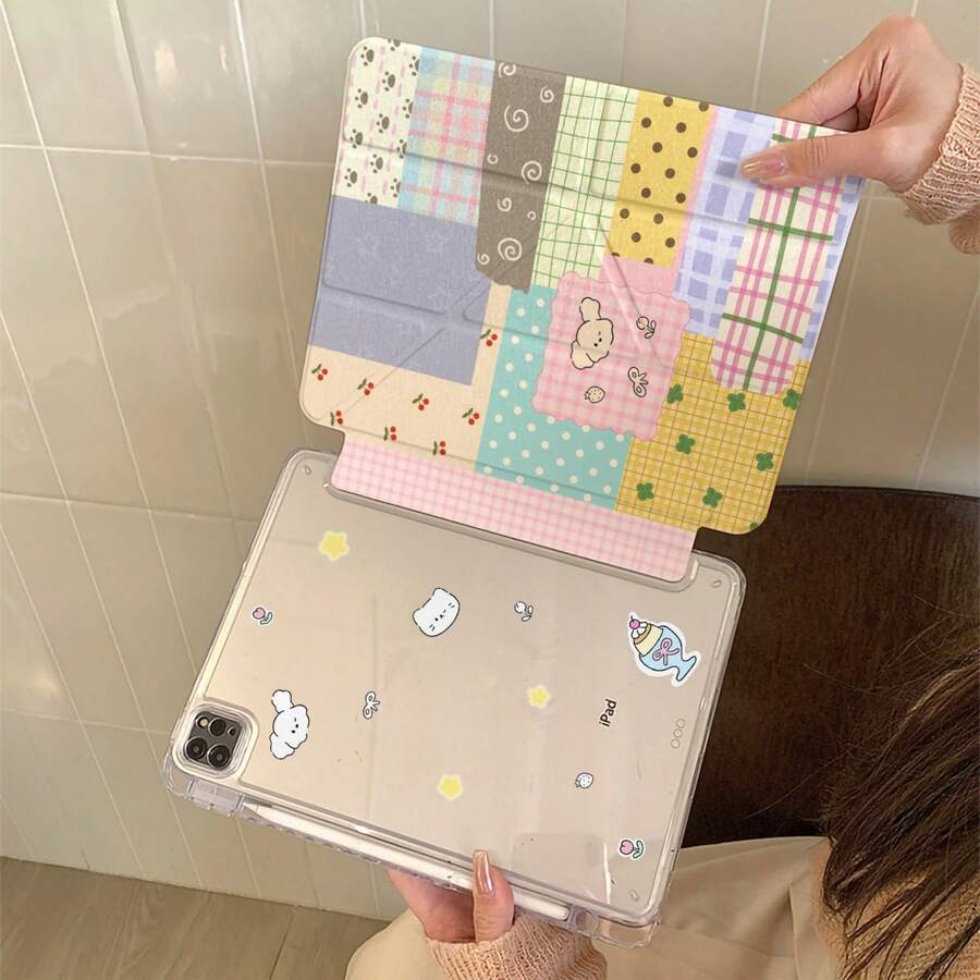 Fun Energetic Unique Soft Cute Anti-Slip Colorful Puppy Collage Tablet Protective Case Compatible With Apple 11th Gen Simple 10th Gen Tablet Protective Case With Pen Slot Air 8 Shockproof Durable 2026 New Pro 11 Fashion Mini 7 Cute Air 7/6 Anti-Bend 11 Inch Girls Tablet Protective Cover Boys Tablet Protective Case - Multicolor - View 1