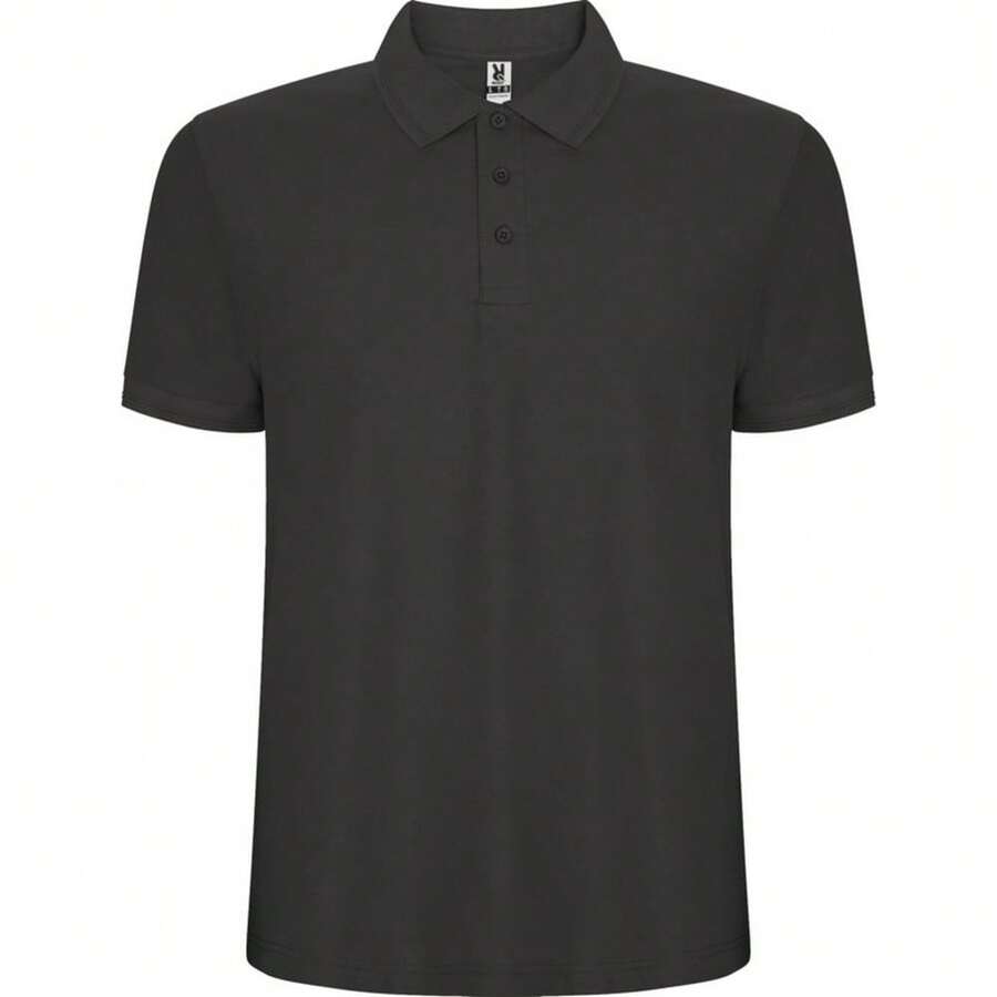 Roly Mens Pegaso Premium Plain Polo Shirt - Dark Lead - View 1
