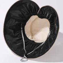 GeorgeX Sombreros de Sol para Mujeres UPF 50+ de Verano para Mujer Sombrero Anti-Sombrero de Playa para Mujer Sombrero de Verano con ala Ancha y Cordón Antitanque - Negro - Ver 3