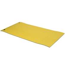 HOMCOM 10' X 5' Floating Mat, 3-Layer Swimming Pool Floating Water Mat Portable Foam Raft, Thick And Durable Water Activities Mat For Lake, Oceans, Yellow-XY133391 - 1 - View 1