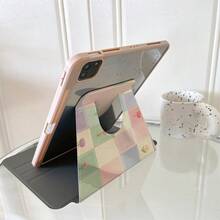 1件 360°可旋轉平板保護殼，多角度視角書本式支架，相容 iPad A16 2025、Galaxy Tab S9 FE/S8 Plus/S7/S10、Pad、Matepad、Pad、Honor Pad、Xiaoxin Pad - 彩色 - 查看 7