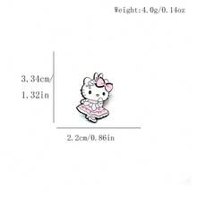 SANRIO 1件可愛卡通胸針，金屬徽章，柔軟可愛甜美貓咪合金胸針，包包配件針 - 彩色 - 查看 11