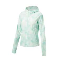 Li-Ning Ice-Cool Sun Protection Jacket AFDW462, Women's Breathable Knit Hooded Outdoor Sports Jacket - Floating Green Print - View 2