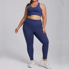 Set Pilates - Sutien + pantaloni bleumarin - Vizualizare 2