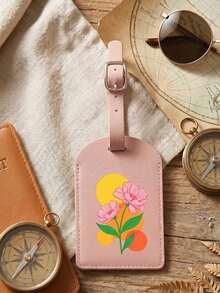 1 Stück Blumenmuster Gepäckanhänger, geeignet für Koffer, PU-Leder Material, mit Sichtschutzabdeckung und Namenskarte; Reise Rucksack Etikett, Unisex; Reise Essential, geeignet für Reise Rucksäcke, Reisetaschen, Koffer, Reiseausrüstung, Schulanfang Bedarf, Fitness Bedarf, Schulbedarf, Feiertags Camping Bedarf, Urlaubs Accessoires, Koffer Etikett Pack, Schulbedarf, Lernbedarf - Verschiedenfarbig - Übersicht 13