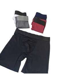 Set Of 3 Long Cycling Briefs With Cutout, Comfortable Polyester, Men's Boxer Briefs, Doesn't Roll Up - 黑色的 - 查看 4