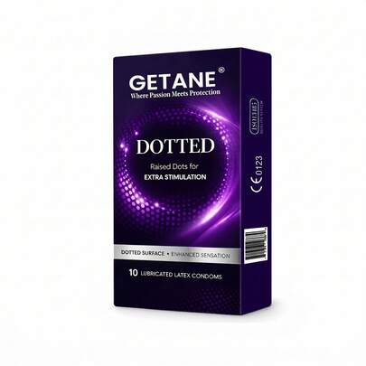 Dotted Ultra Thin Latex Condoms, Natural Close Sensation, Full Lubricating Gel Coating, Ideal For Couples And Men, Works For Anal And Toy Use