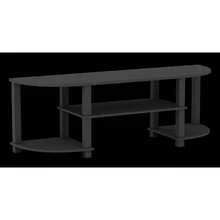Modern Wide TV Stand, MDF Entertainment Unit With Storage For Living Room - Black - View 3