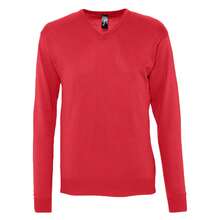 SOLS Mens Galaxy V Neck Jumper - Red - View 1