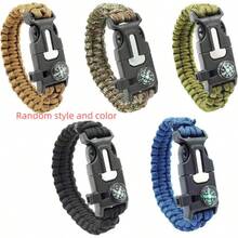 1pc Tactical Survival Paracord Bracelet Set (Includes Whistle, Compass And Scraper) - Ultimate Outdoor Survival Gear For Hiking, Camping, Hunting, Fishing, Wilderness Exploration (Multifunctional) - Outdoor - View 6