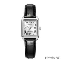 Casio Women's Square Watch, Silver Stainless Steel Band, Modern Geometric Design, White Dial Quartz Watch, Fashionable Women's Gift LTP-V007D-7B - one-size - View 12