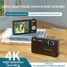 4K Recording 64MP Camera, AF Auto Focus, 16x Digital Zoom, 2.8-Inch HD Screen, Anti-Shake Beauty Vlog Camera, Built-In Fill Light, Suitable For Travel Bloggers - View 3