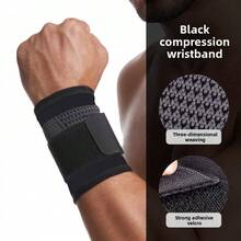 1PC High Elasticity Compression Wrist Guard, Suitable For Men And Women Fitness And Sports, Sweat-Absorbent And Breathable, Adjustable Wrist Strap Support, Applicable For Basketball, Fitness, Badminton And Running. - Multicolor - View 1