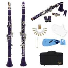 Bb Clarinet Professional 17 Key Clarinet Set White Gloves/Cleaning Cloth With Case Orchestral Musical Instruments Barrels/Reeds - 拇指托蓋 - 查看 6