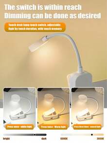 مصباح مكتب LED صغير USB لحماية العين، مصباح قراءة ليلي، مناسب لغرفة النوم وغرفة المعيشة والدراسة والسكن الجامعي، هدية عيد ميلاد، مشبك كتاب لحماية العين، مشبك ياقة، مصباح ليلي للأجواء على المكتب - مصابيح مشبك الكتاب - مشاهدة 4