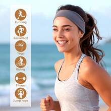 8pcs/Set Women's Elastic Non-Slip Soft Cotton Fabric Headbands, Suitable For Sports, Exercise, Yoga, Running And Daily Wear - Multicolor - View 6