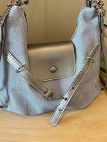 Multifunctional Tote Bag For Women, New Style With Pony Charm, Fashionable Versatile High-End Large Capacity Commuter Backpack, Shoulder Bag, Handbag, 3-In-1 Bag - Baby Blue - View 9