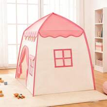 Cute Pink Flower Kids Play Tent, Foldable Princess Castle Playhouse With Windows, Breathable Fabric, Indoor/Outdoor Use, Easy Setup, For Bedroom Decor, Playtime & Birthday Gifts, Suitable For Girls - Pink Flower House - View 5