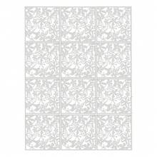 12Pcs Hanging Room Divider, White Foldable Square Partition Panels With Connecting Rings, Anti-Scratch Privacy Screen, For Living Room Bedroom Bar Hallway - White - View 9