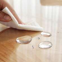 Clear Table Cover Protector Thick Plastic Table Cover, Table Protector For Dining Room Table, Waterproof Vinyl Tablecloth Table Pad Mat For Kitchen, Dresser, Writing Desk - Transparent - View 6