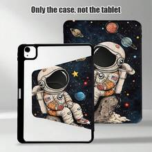 1個翻蓋式桌上型保護殼，附筆槽，太空人、行星與星星圖案，360度旋轉支架，內建筆槽，PU皮革保護殼附支架，自動休眠/喚醒功能，適用於Honor 8/9/10、Honor X8/X8A/X9/X8Pro/X9Pro/X9A/V8 Pro/GT 11.5吋及其他機型 - 彩色 - 查看 5