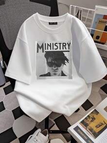 Women's T-Shirt With "Ministry" Print - White - View 2