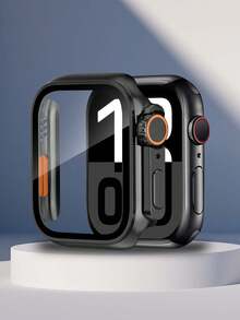 Huastonband 1個Ultra風格PC硬質材質螢幕保護保護殼，適用於Ultra3 SE S10 S9/8/7/6/5/4/3/2/1系列，38mm 40mm 41mm 42mm 44mm 45mm 49mm智慧手錶配件，男女通用，適合夏季海灘活動、派對必備，母親節、教師節、畢業同學禮物 - 黑色 - 查看 1