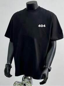 Casual Summer Short-Sleeved T-Shirt For Men From An American Streetwear Brand, With A Modern And Elegant Design And Crew Neck, Made Of Pure Fabric With Prints. - 黑色 - 查看 2