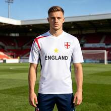 England Weltmeisterschaft 48 Team Herren Fußball Trikot Kurzarm T-Shirt - England - Übersicht 2