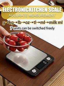 This Electronic Kitchen Scale Features A Large Weighing Surface. It Has A 10kg Weighing Capacity, Provides Accurate Measurements, One-Button Zeroing, And Quick Unit Conversion. Ideal For Baking. Batteries Not Included (2 AAA Batteries Required). - Kitchen scales - View 6